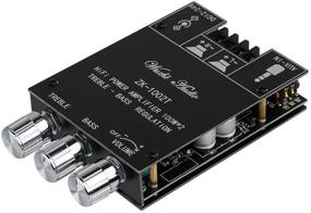 img 4 attached to 🔊 Premium 100W+100W Bluetooth Subwoofer Audio Amplifier Board - Treble and Bass Control, BT and AUX Inputs - DC 9-24V - 2.0 Channel Stereo AMP Module for DIY Speakers