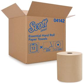 img 4 attached to 🧻 Scott Essential Hard Roll Paper Towels (04142), Natural, 800 Feet per Roll, 12 Rolls per Case, 9,600 Total Feet per Case