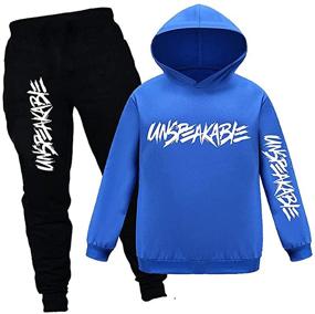 img 2 attached to 👕 Boys' Clothing and Active Hoodies: Shop Stylish Pullover Tracksuit Sweatshirts