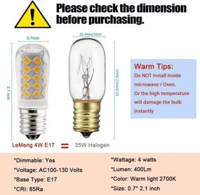 img 3 attached to KAKEMONO Dimmable E17 Led Bulb 40watt Microwave Range Hood Appliance Light – Pack of 2