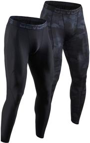 img 4 attached to 🏋️ Enhance Performance with DEVOPS Men's Compression Pants: 2 Pack Athletic Leggings with Convenient Pocket Option