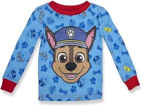 img 2 attached to 🐾 Paw Patrol Boy's 2 Piece PJ Set with Slipper: Navy, 100% Cotton | Toddler Boy's Size 2T to 5T - Top Quality Sleepwear!
