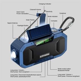 img 1 attached to 📻 LAMA Emergency Radio: Portable Wireless Speaker with NOAA Weather and Hand Crank, AM/FM, Ideal for Household and Outdoor (Blue)