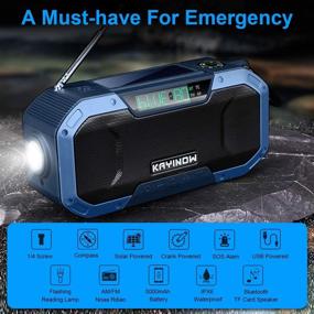 img 3 attached to 📻 LAMA Emergency Radio: Portable Wireless Speaker with NOAA Weather and Hand Crank, AM/FM, Ideal for Household and Outdoor (Blue)
