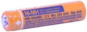 img 2 attached to 🔋 Батарея для беспроводного телефона Panasonic: HHR-55AAABU AAA 1.2v (4/8 шт.) - 550mAh NI-MH аккумуляторная батарея для трубок DECT 6.0