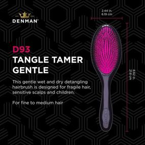 img 3 attached to 💇 Denman Tangle Tamer Gentle: Fine to Medium Hair Wet & Dry Detangling, Black D93M