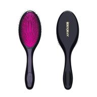 💇 denman tangle tamer gentle: fine to medium hair wet & dry detangling, black d93m logo