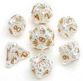 img 3 attached to 🎲 Hollow Metal Dice Sets - Perfect Gifts for DND, RPG, MTG, Table Games, and Math Teaching