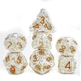 img 2 attached to 🎲 Hollow Metal Dice Sets - Perfect Gifts for DND, RPG, MTG, Table Games, and Math Teaching