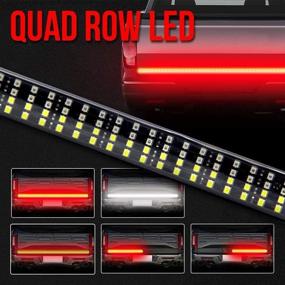 img 2 attached to 🚚 OPL5 Tailgate Light Bar 48inch, Quad Row 2 Color 504 LEDs Truck Tail Light Strip - LED Turn Signal Brake Running White Reverse Lights - Universal Light Bars for Trucks Pickup Trailer SUV (48" Quad 2color) - Enhanced SEO