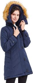 img 1 attached to Orolay Womens Hooded Quilted CoatBlack Women's Clothing