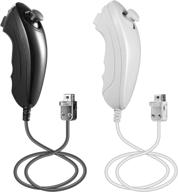 🎮 enhance your wii gaming experience with luxmo wii nunchuck controller 2 pack: black + white логотип