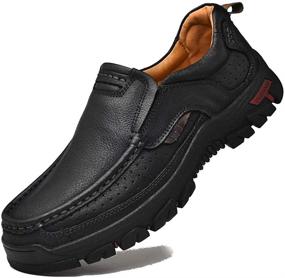 img 4 attached to VENSHINE Walking Leather Lightweight Breathable Men's Shoes and Loafers & Slip-Ons