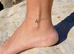 img 2 attached to 🌊 Set of 12 Starain Anklets for Women and Girls - Gold and Silver Ankle Bracelets with Beach-themed Turtle and Elephant Chains - Adjustable Foot Jewelry
