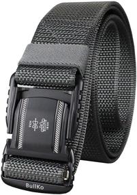 img 4 attached to 🔒 Bullko Magnetic Quick-Release Tactical Men's Belts: Military-Grade Accessories