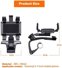 img 1 attached to 1200° Rotation Universal Car Phone Mount - Multifunctional Dashboard Holder for 3-7 inch Smartphones, Black