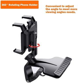 img 2 attached to 1200° Rotation Universal Car Phone Mount - Multifunctional Dashboard Holder for 3-7 inch Smartphones, Black