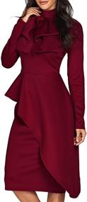 img 3 attached to CICIDES Womens Peplum Bodycon Business Women's Clothing and Dresses