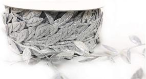 img 1 attached to ✂️ Craft Making and Scrap Booking Leaf Garland Ribbon Trims, 30 Yards Roll - Metallic Silver, ideal for SEO