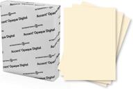 📄 premium 65lb 176gsm cardstock paper - accent opaque cream-colored 8.5” x 11” - 250 sheets (1 ream) - super smooth warm white printer paper for ink heavy projects - 121972r logo