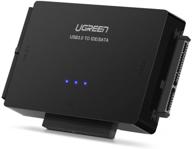 ugreen usb 3.0 к sata ide кабель адаптер конвертер для 2.5-дюймовых и 3.5-дюймовых внешних sata hdd ssd с 12v 2a адаптером питания и usb 3.0 кабелем - идеально подходит для ноутбуков. логотип