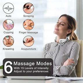 img 2 attached to 💆 Wireless Tens Pulse Technology Smart Neck Massager: 15 Stimulation Levels & 6 Massaging Modes for Neck Pain Relief, Muscle Soreness, and Improved Blood Circulation