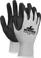 🧤 mcr safety 9673l memphis foam seamless nylon knitted gloves review: black foam nitrile dipped palm, large size - 1 pair logo