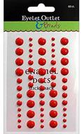 🔴 eyelet outlet red adhesive-back enamel dot (60 pack): stick-on brilliance! logo