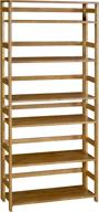 📚 versatile regency flip flop folding bookcase - medium oak, perfect for small spaces and portability логотип