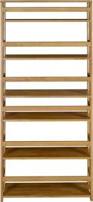 img 2 attached to 📚 Versatile Regency Flip Flop Folding Bookcase - Medium Oak, Perfect for Small Spaces and Portability