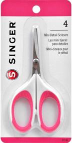 img 3 attached to 🧵 SINGER 07190 Ремесленные ножницы - 4-дюймовые, розовые и белые, с удобной рукояткой для точной резки