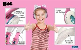 img 1 attached to 🎧 Наушники eKids Hello Kitty для детей: регулируемая оголовья, стерео звук, 3,5 мм разъем, регулировка громкости - идеальный подарок Hello Kitty!