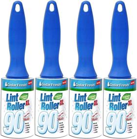 img 1 attached to Cedar Fresh 90-Sheet Lint Rollers: Enjoy Effortless Lint Removal with E-Z Peel Sheets - 4-Pack