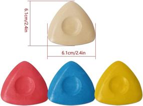 img 2 attached to 🎨 Premium Set of 12 Triangle Tailor's Chalk Markers for Sewing Fabric - 4 Vivid Colors Included