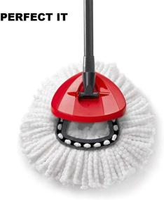 img 2 attached to Spin Mop Replacement Heads 2-Pack - Microfiber Refills for Easy Cleaning, Compatible with Spin Mop - Includes 1 White and 1 Red Head