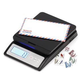 img 1 attached to Digital Postal Scale - 66 lb (30 kg), Piece Counting, Foldable Mail Stand, Backlit LCD, Multiple Weight Units