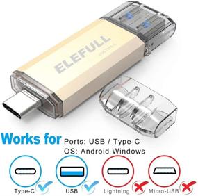 img 3 attached to 💻 High-Speed Type C USB Flash Drive (32GB) for Android Smart Phones, Laptops, and Computers - Store and Share Photos, Videos, Music, and More!