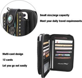 img 3 attached to 👜 Crossover Wallet Organizer Passport PHD 116BK: Versatile Women's Handbags & Wallets Combo with Crossbody Bag Functionality