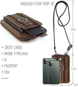 img 2 attached to 👜 Кроссовый органайзер-кошелек Passport PHD 116BK: универсальная комбинированная сумка и кошелек для женщин с функционалом сумки через плечо
