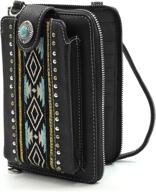 👜 crossover wallet organizer passport phd 116bk: versatile women's handbags & wallets combo with crossbody bag functionality logo