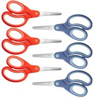 🖇️ kinderific soft grip left handed scissors for kids and schools - pack of 6 (classic) logo