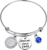 🔶 aktap zeta amicae pendant bracelet - amicae since 1948 sorority jewelry gift for women girls logo