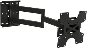 img 4 attached to 📺 Mount-It! Full Motion TV Wall Mount with 25 Inch Long Extension Swing Arm Bracket for Single Stud Installation, VESA 100, 200 mm, 100 Pound Weight Capacity