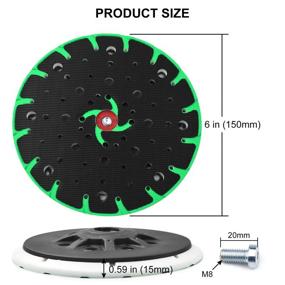 img 2 attached to POLIWELL 6 Inch(150Mm) 17/48-Hole Dust-Free M8 Thread (Hard) Back-Up Sanding Pad Grinding Pad For 6&#34