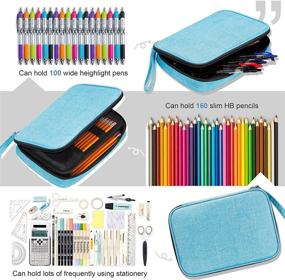 img 3 attached to 📚 Zannaki Big Capacity Storage Pouch: Ideal Marker Pen Pencil Case for Bullet Journal – Perfect for Students, Professionals, and Artists