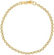 👣 ritastephens 10k gold rolo foot ankle chain - anklet, bracelet, or necklace logo