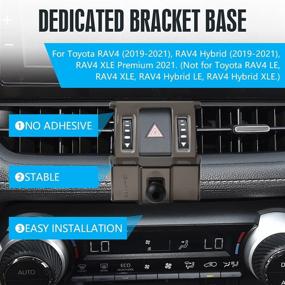 img 3 attached to CARFIB для Toyota RAV4 Аксессуары Автомобильный держатель для телефона 2019 2020 2021 Специальная навигация для мобильного телефона Black