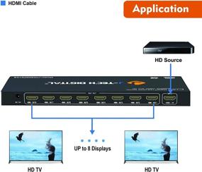 img 2 attached to 🔌 J-Tech Digital 8-Port HDMI Splitter 1x8 Full HD 1080P Certified with 3D, version 1.3 [JTD3DSP0108]