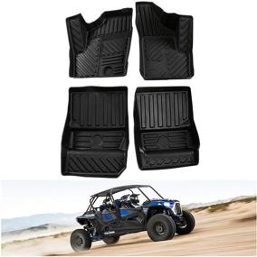 img 4 attached to 🏞️ Kiwi Master Floor Mats: All-Weather Liners for 2014-2021 Polaris RZR XP 4 1000 900 S Turbo 4 Door - Front & Rear, Black