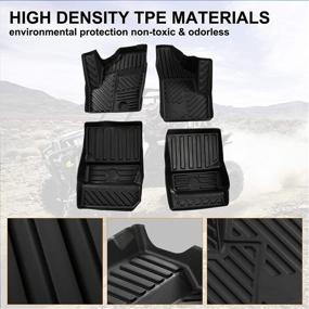 img 2 attached to 🏞️ Kiwi Master Floor Mats: All-Weather Liners for 2014-2021 Polaris RZR XP 4 1000 900 S Turbo 4 Door - Front & Rear, Black